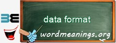 WordMeaning blackboard for data format